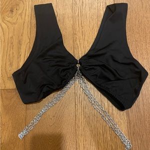 1:11 Apparel Black Chain Top